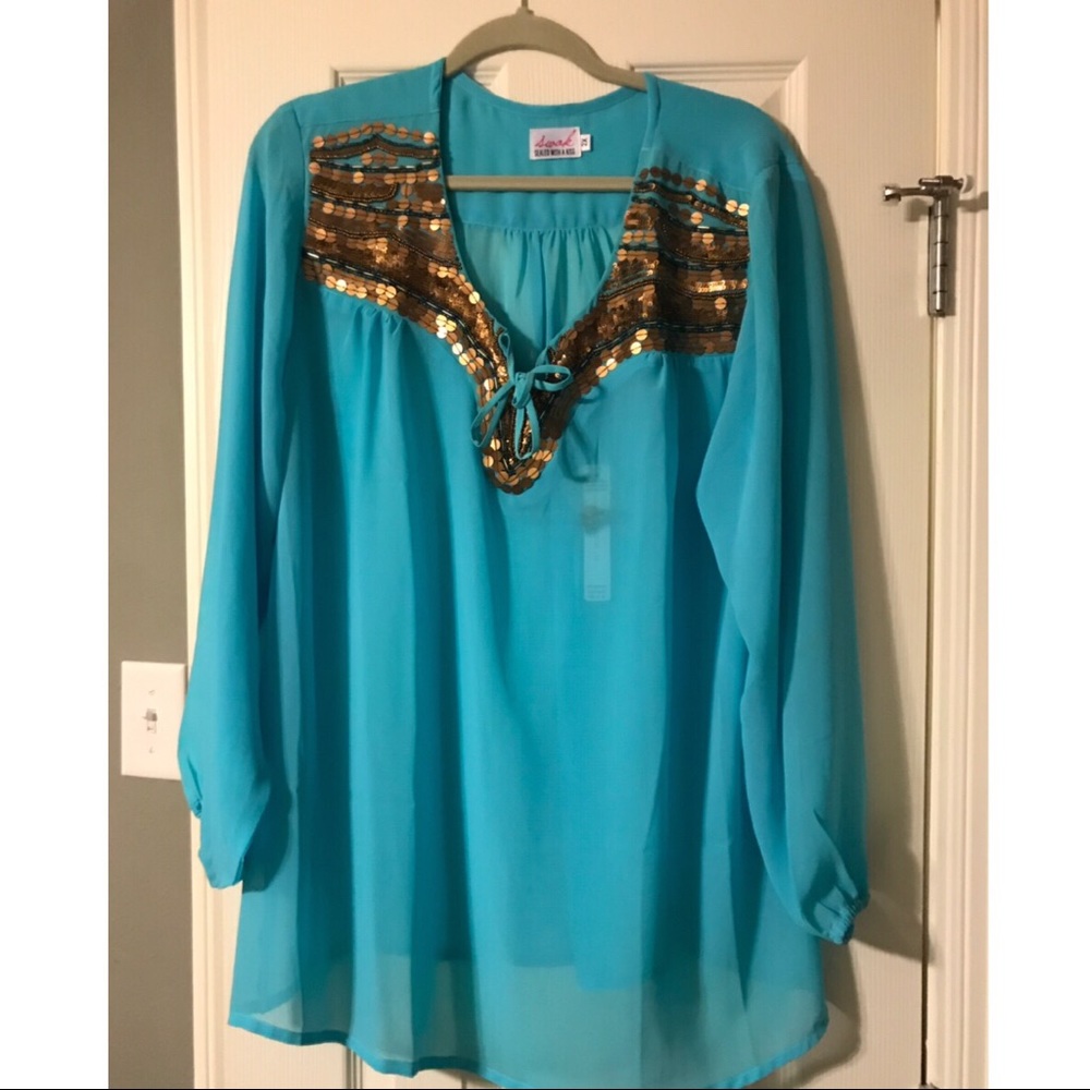 SWAK Teal top Size 2X